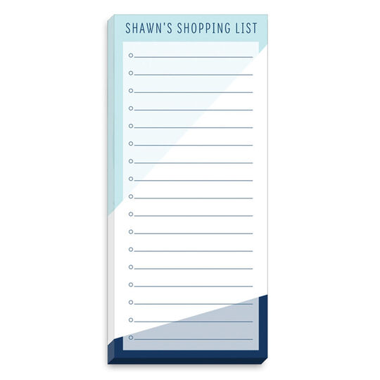 Angled Blue Accent List Notepads